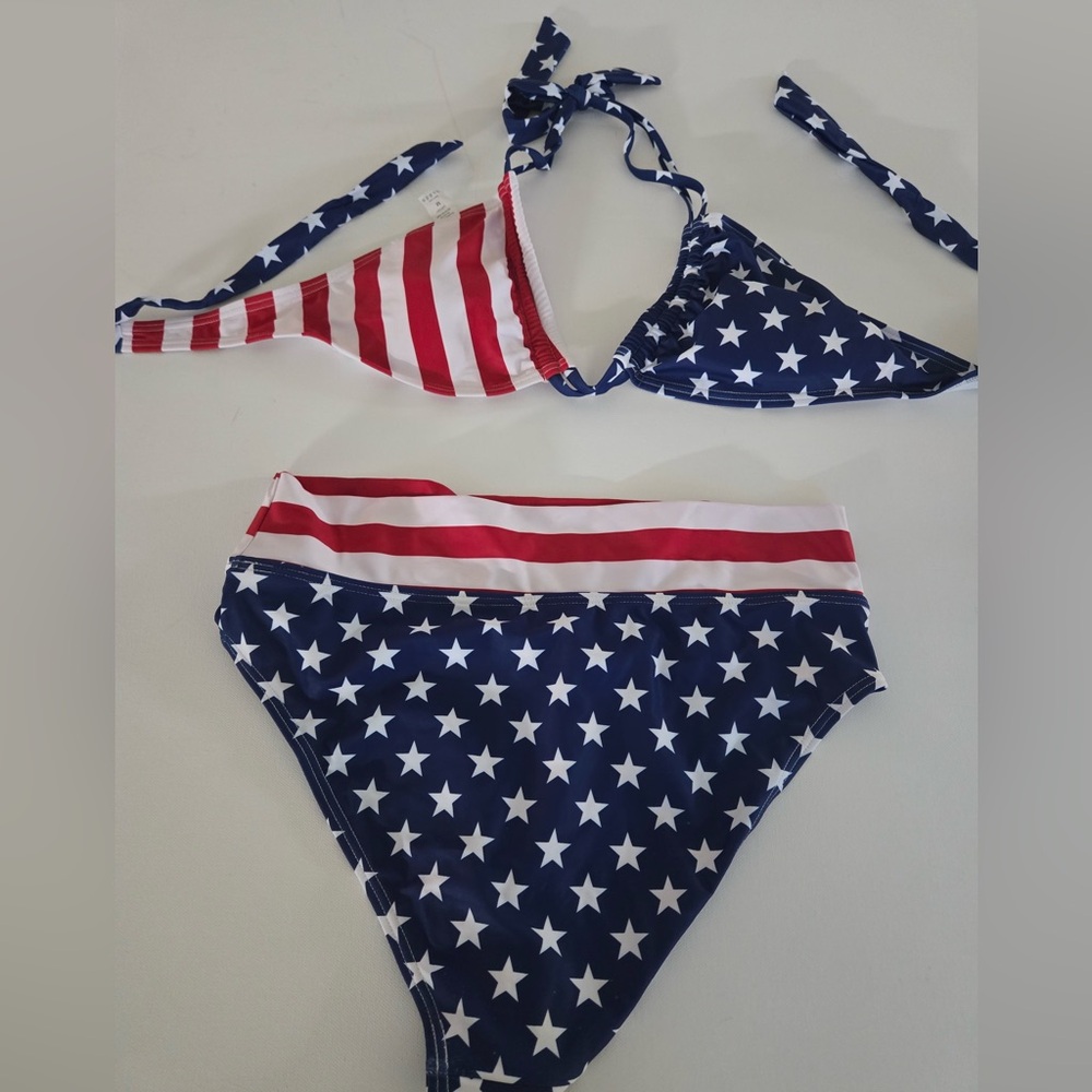 Source Unknown Red White and Blue Star Stripe Bikini - Picture 8 of 8